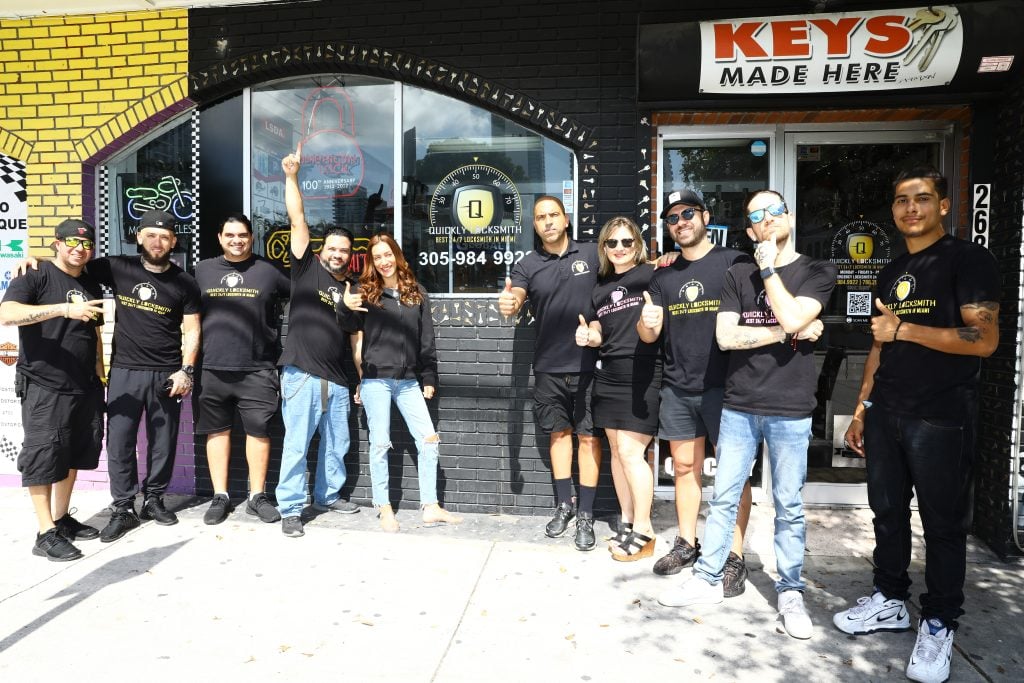 Quickly locksmith team in Miami at Midtown locksmith store